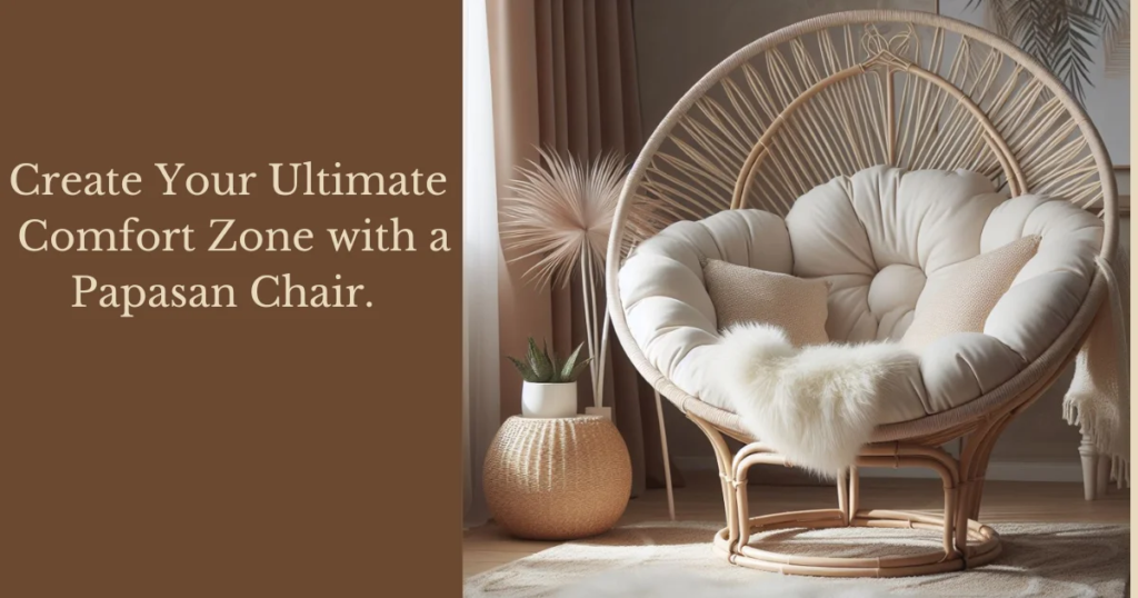 stylish round up Papasan chair 